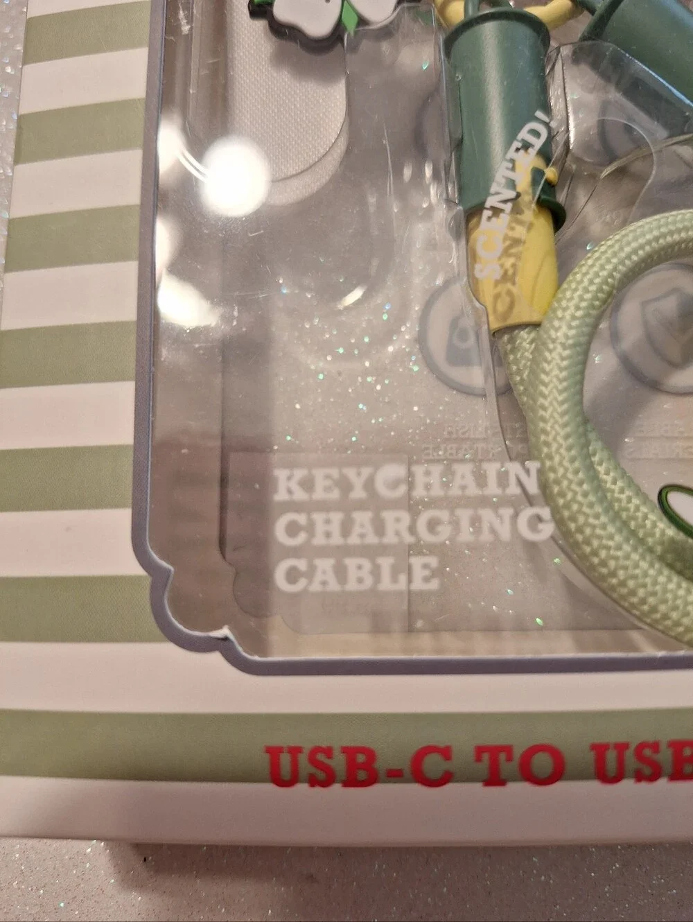 Strawberry Shortcake Lemon Keychain Charging Wristlet Cable USB-C to USB-C New